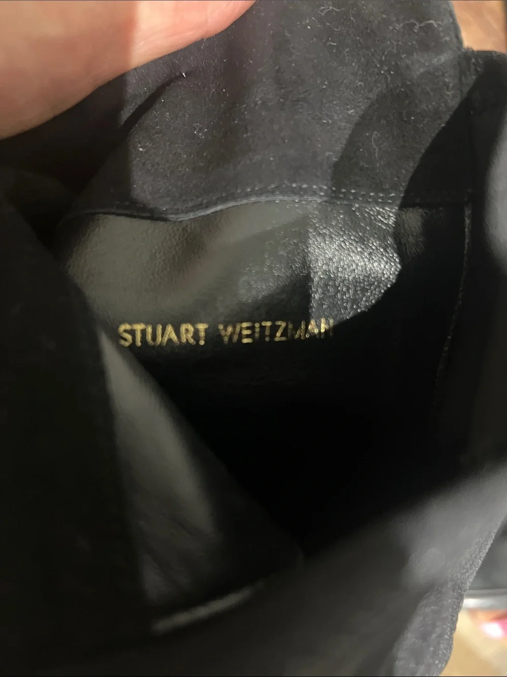Stuart Weitzman Black Over-the-Knee Suede Boots